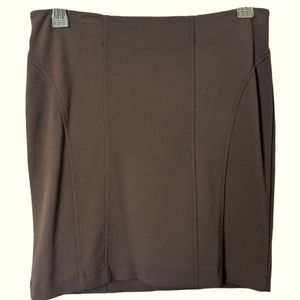 New York & Company dk. Tan/brown Stretchy & comfy above knee skirt. NWT. Sz 10